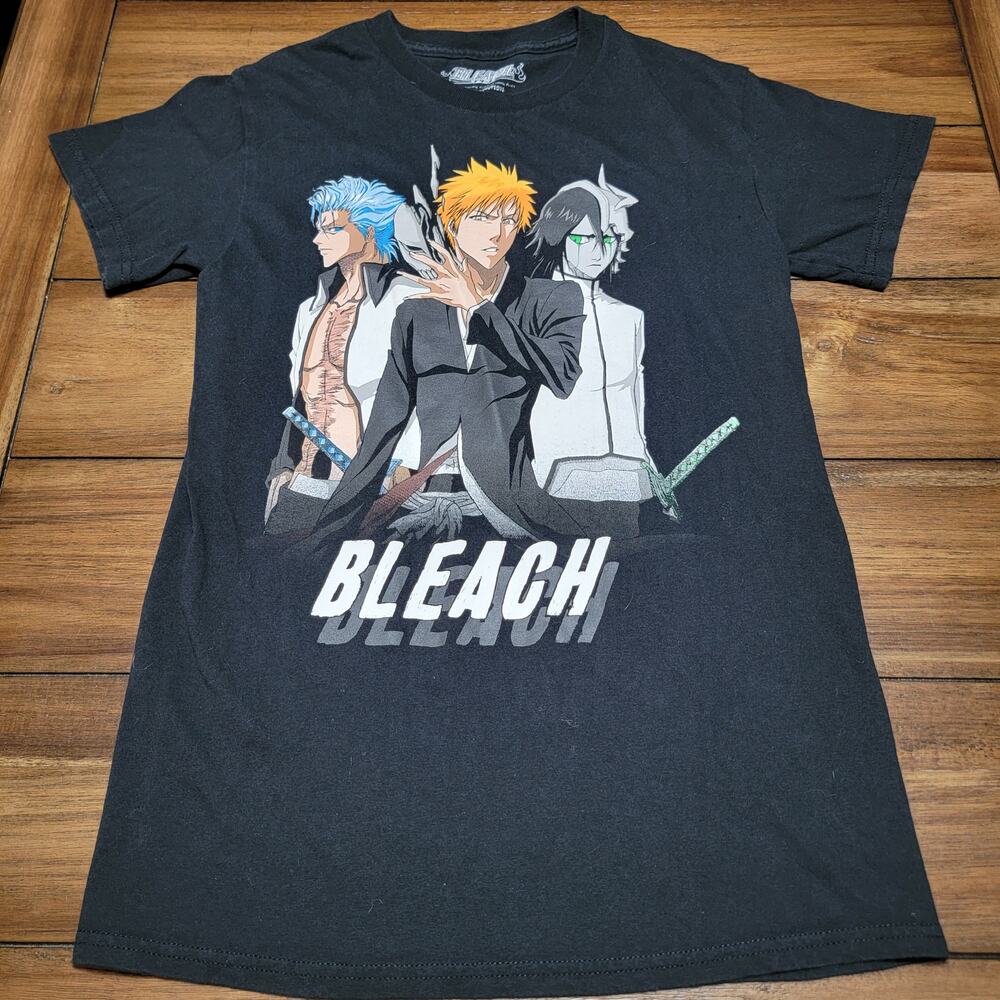 Bleach Anime Black Unisex Tee Characters - Size Small